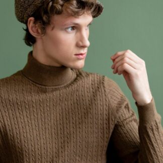 Men's crew neck wool sweater
